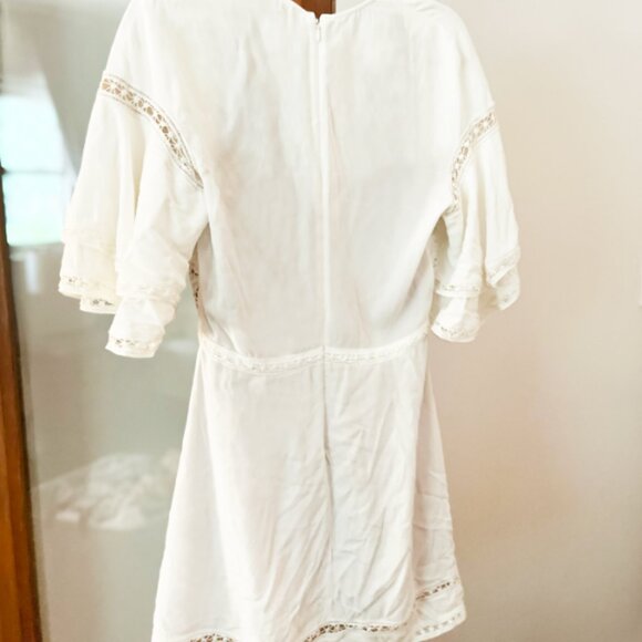 For Love and Lemons White Bohemian Mini Dress - Picture 3 of 5